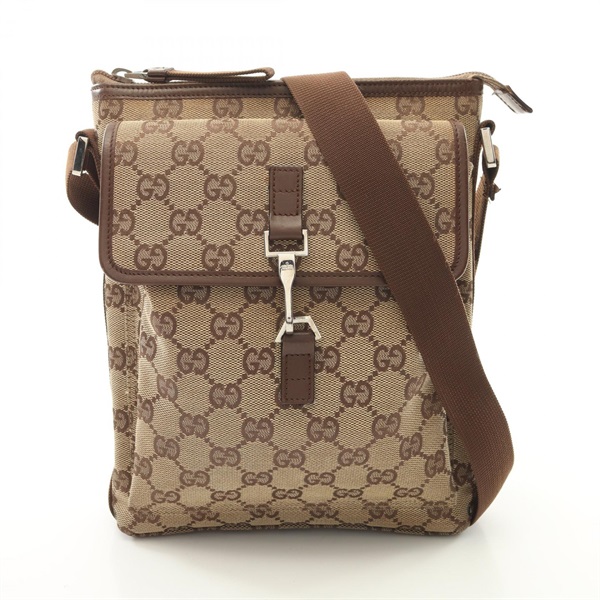 GUCCI GG canvas crossbody Shoulder Bag 92646 002214 Beige Brown Used Women