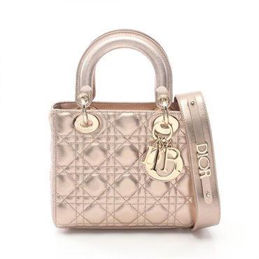 Christian Dior LADY DIOR MY ABCDIOR Small Cannage Hand bag M0538OWEC10LU leather