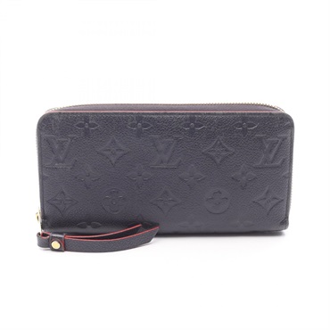 LOUIS VUITTON Zippy Wallet Around Purse M62121 Monogram Empreinte Marine Rouge