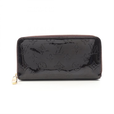 LOUIS VUITTON Zippy around long wallet M93522 Vernis leather Amarrant Used Women