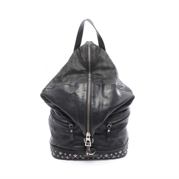 JIMMY CHOO FITZROY Fitzroy Rucksack Backpack leather Black Used Women SHW
