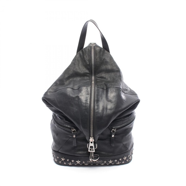 JIMMY CHOO FITZROY Fitzroy Rucksack Backpack leather Black Used Women SHW
