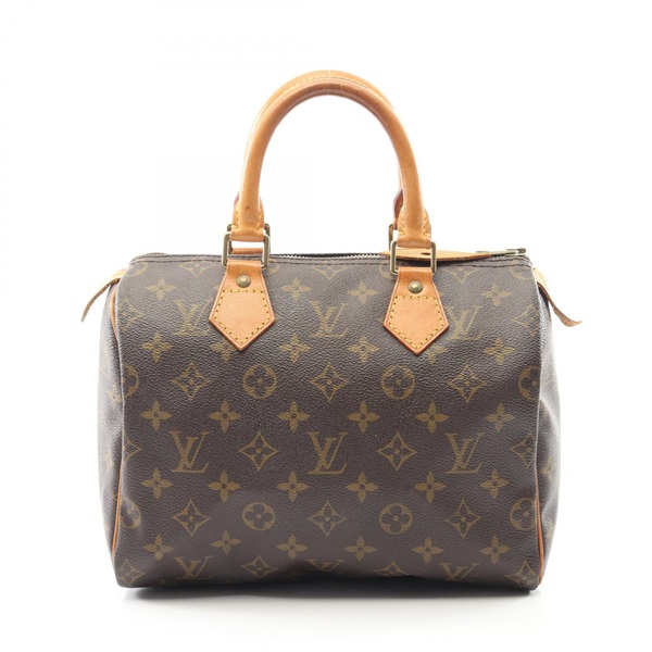 LOUIS VUITTON Speedy 25 Handbag M41528 Monogram leather Brown Used Women LV