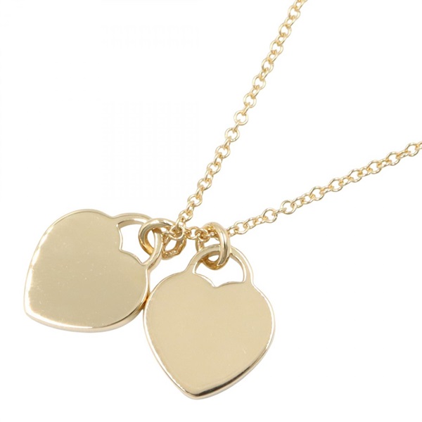 TIFFANY＆CO Return to TIFFANY & Co. Double Heart Necklace 18KYG Yellow Gold Used