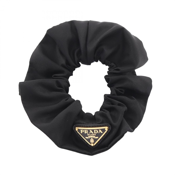 PRADA Re-Nylon hair accessory chouchou Scrunchie Black Used Women