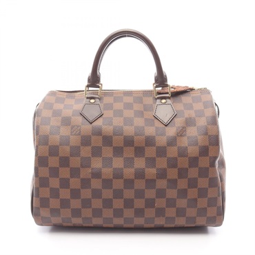 LOUIS VUITTON Speedy 30 Handbag N41531 Damier Ebene canvas leather Brown Used LV