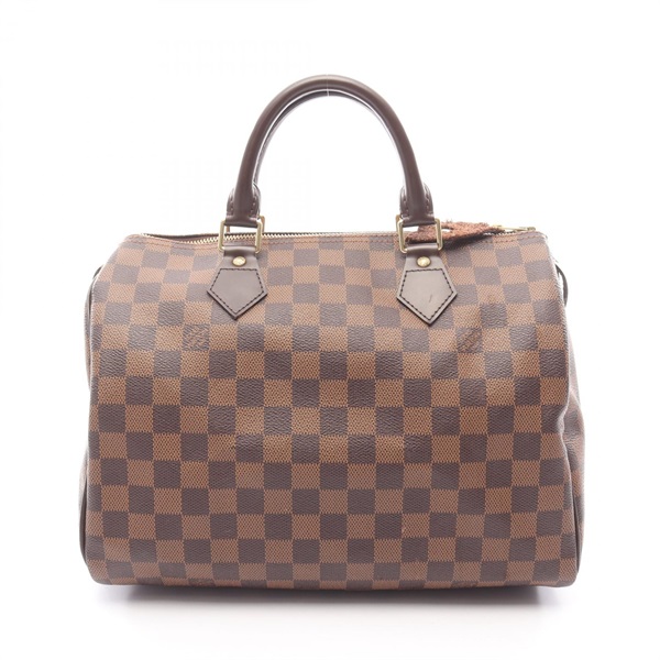 LOUIS VUITTON Speedy 30 Handbag N41531 Damier Ebene canvas leather Brown Used LV