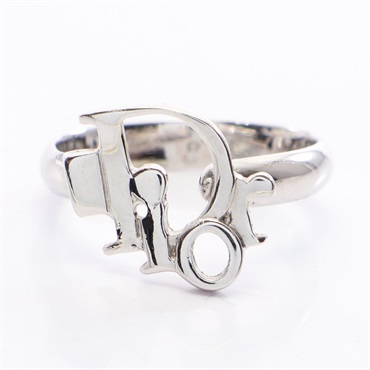 Dior Logo Ring Stainless Steel SHW Used women US size 4