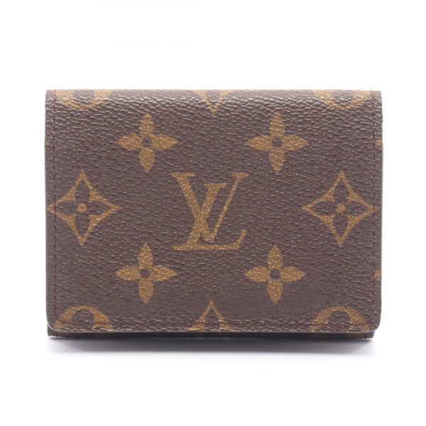 LOUIS VUITTON Enveloppe carte de Visit Card Case M62920 Monogram leather LV used