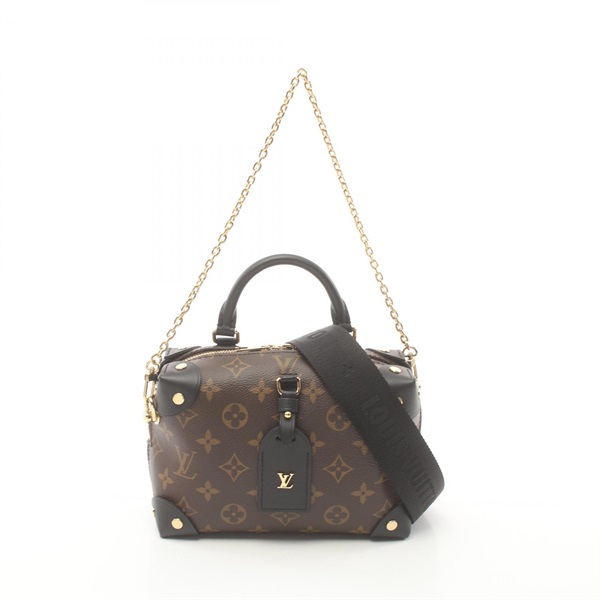 LOUIS VUITTON Petite Malle Souple Monogram 2say chain shoulder Hand bag M45571