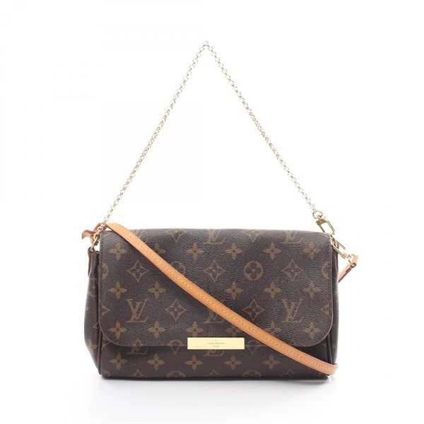 LOUIS VUITTON Favorite PM Hand shoulder bag M40717 canvas leather Brown Used