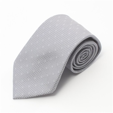 LOUIS VUITTON CRAVATE Micro LV tie silk Gray Gres Used mens