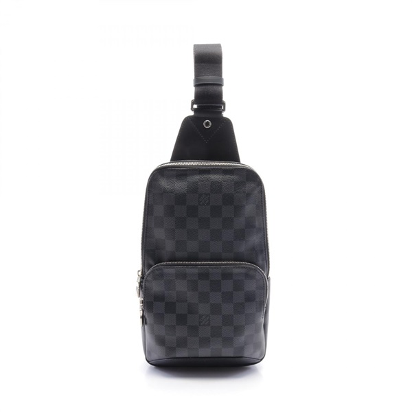 LOUIS VUITTON Avenue sling bag N41719 Damier graphite canvas Black Used mens LV