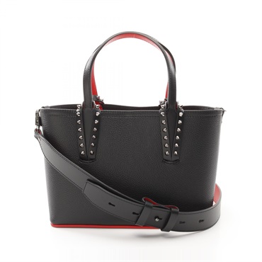 Christian Louboutin CABATA MINI 2way Tote Bag 1205054 leather Black Used women