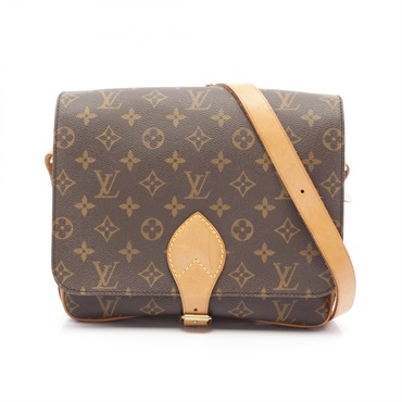 LOUIS VUITTON Cartouchiere GM Shoulder Bag M51252 Monogram crossbody Used brown