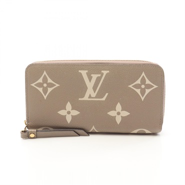 LOUIS VUITTON Zippy Wallet Bicolor M69794 Monogram empreinte leather Beige Used