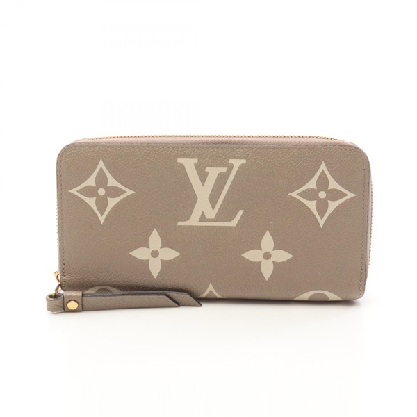 LOUIS VUITTON Zippy Wallet Bicolor M69794 Monogram empreinte leather Beige Used