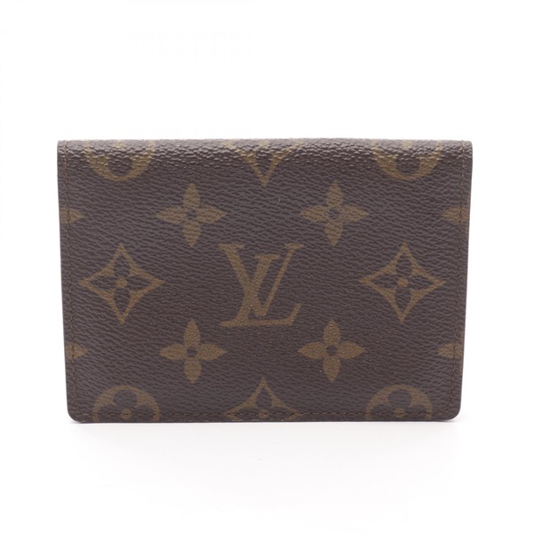 LOUIS VUITTON Porte 2 Carute Vertical Card Case M60533 Monogram canvas Used LV