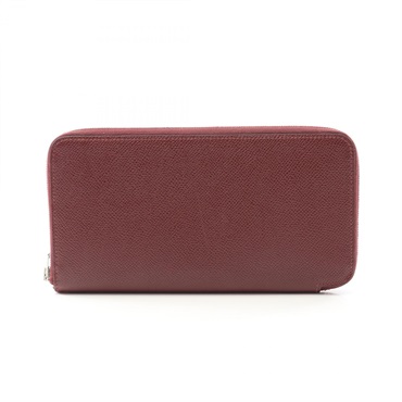 HERMES Azap long silk in wallet Epsom leather Bordeaux Used Women G SHW