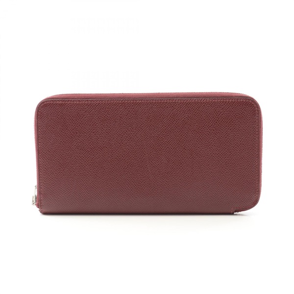 HERMES Azap long silk in wallet Epsom leather Bordeaux Used Women G SHW