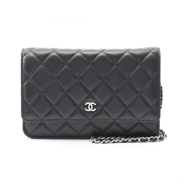 CHANEL Matelasse Chain Shoulder Crossbody Bag Wallet AP0250 Lamb leather SHW CC