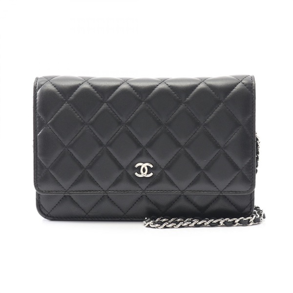 CHANEL Matelasse Chain Shoulder Crossbody Bag Wallet AP0250 Lamb leather SHW CC