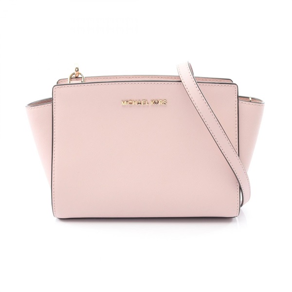 Michael Kors Selma Pochette Shoulder crossbody Bag 35H8GLMM6L leather Pink Used