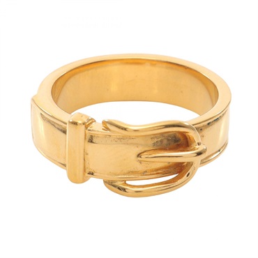 HERMES Boucle sellier Scarf ring Gold Plated GHW Used Women