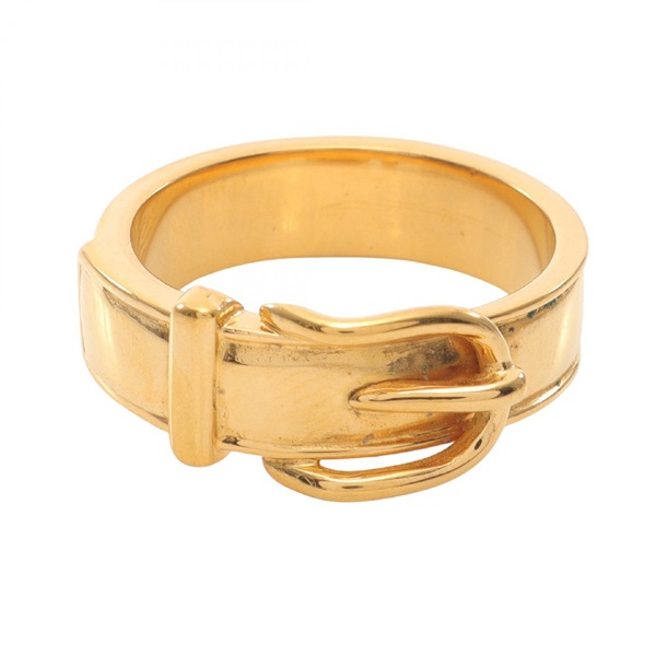 HERMES Boucle sellier Scarf ring Gold Plated GHW Used Women