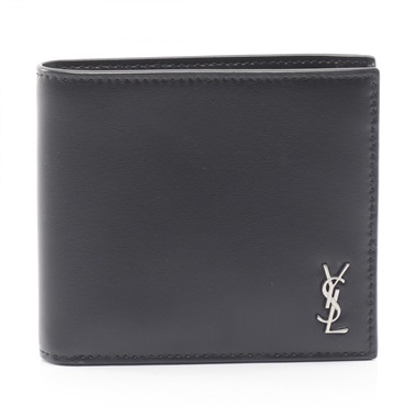SAINT LAURENT PARIS Tiny Cassandra Bi-fold Wallet 6077271JB0E1000 leather Black