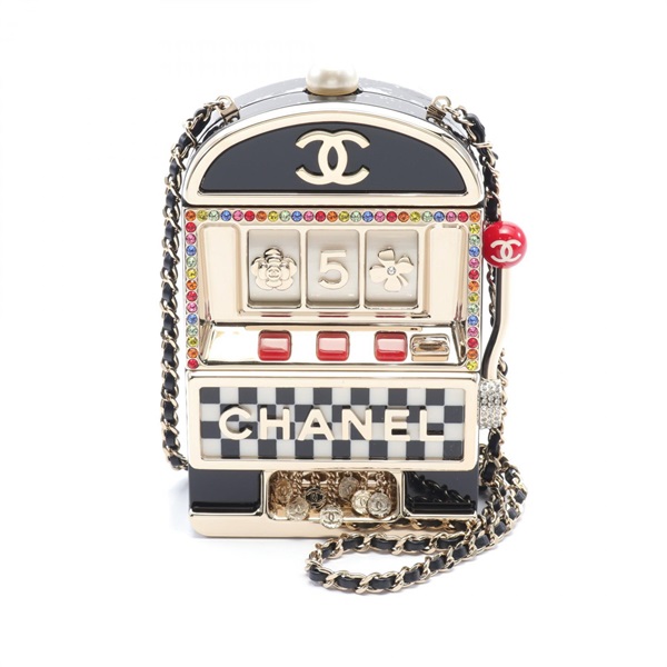 CHANEL Slot Machine COCO Mark Camellia No.5 Shoulder crossbody Bag Resin GHW