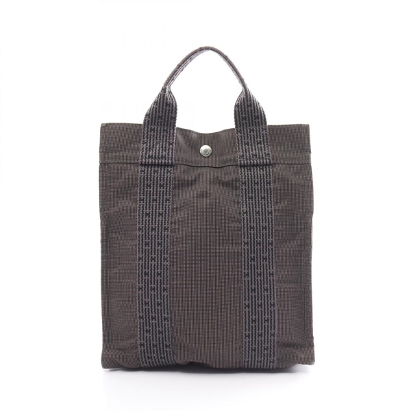 HERMES Herline a dos PM daybag Backpack Nylon canvas Gray Used SHW