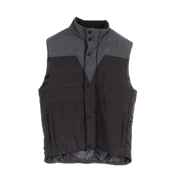 LOUIS VUITTON Vest RM171M P0X HBG08W wool polyester Black Gray Used mens #50