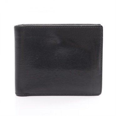 HERMES MC2 Thales wallet Purse Box calf leather Calfskin Black Used mens