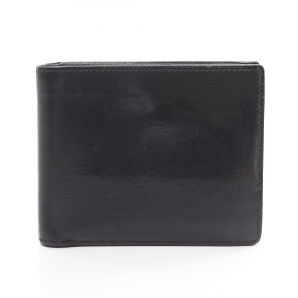 HERMES MC2 Thales wallet Purse Box calf leather Calfskin Black Used mens