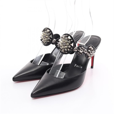 Christian Louboutin Pointed toe Heels Sandals leather Black Used Women #36