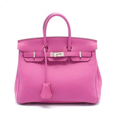 HERMES Birkin 25 Hand bag C Togo leather Magnolia Used SHW