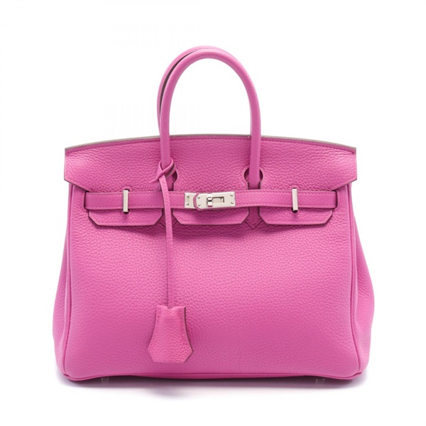 HERMES Birkin 25 Hand bag C Togo leather Magnolia Used SHW
