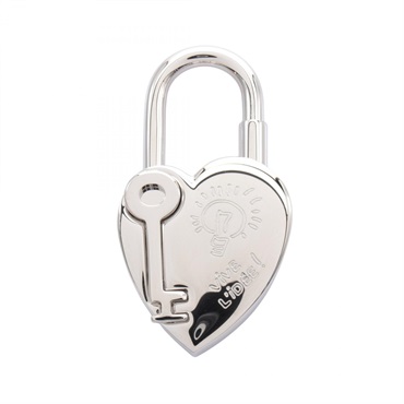 HERMES Cadena lock Heart Fantasy bag charm key metal Used