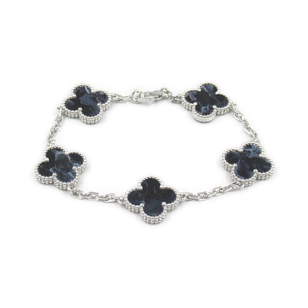 Van Cleef & Arpels Vintage Alhambra Pietersite chain Bracelet VCARP7S400 K18WG
