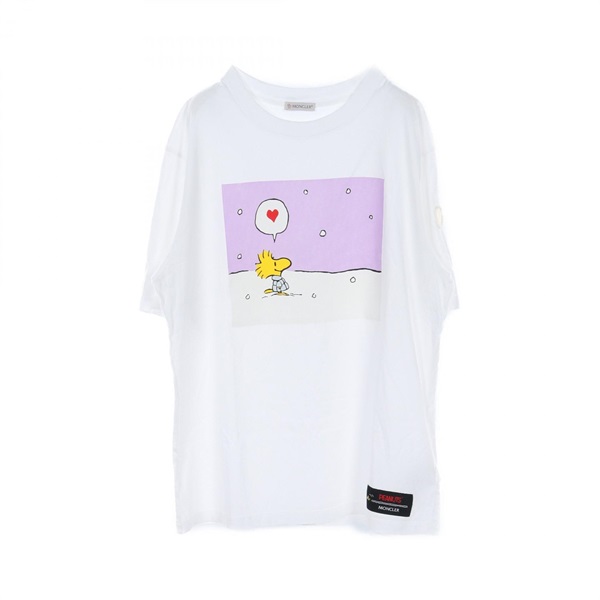 MONCLER PEANUTS T-shirt S size long sleeves  8C00040 cotton White Used