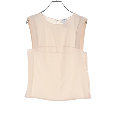 CHANEL blouse sleeveless #34 tank top P52283V19632 silk Pink Used
