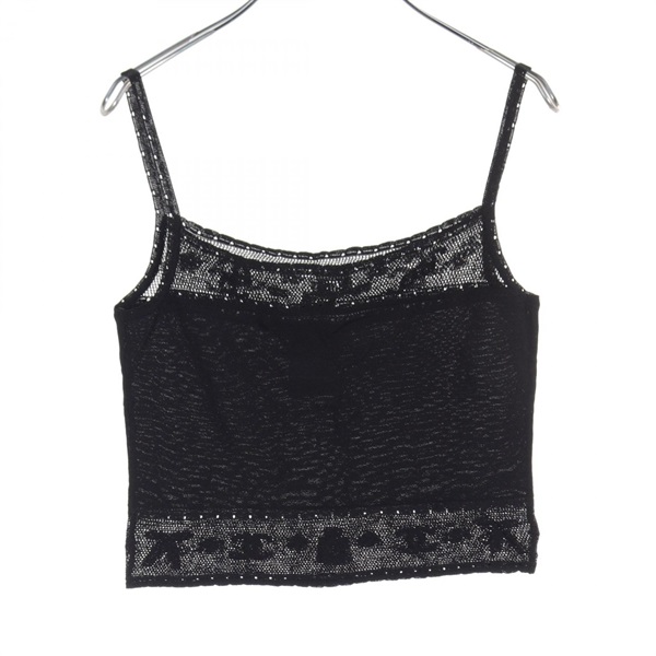 CHANEL COCO Mark camisole P20872V01276 Viscose Black Used Women CC #38