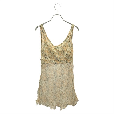 CHANEL Camisole Sleeveless tops P21385W03152 silk Pink Used Women size 40