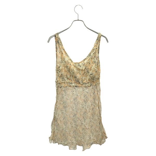 CHANEL Camisole Sleeveless tops P21385W03152 silk Pink Used Women size 40