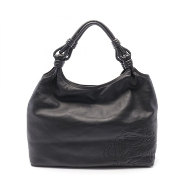 LOEWE Anagram Tote Bag leather Black Used Women