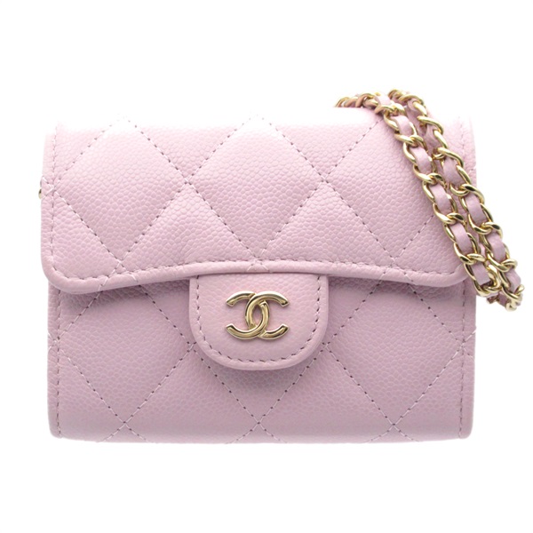 CHANEL Matelasse Chain Shoulder Card Holder Wallet bag AP2727 Y33352 leather GHW
