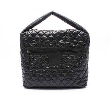CHANEL Coco cocoon Tote Hand Bag A48490 Nylon leather Black Used Women CC