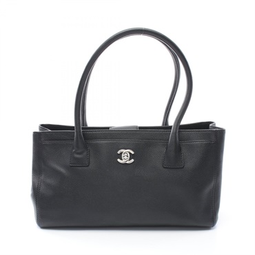 CHANEL Executive Tote Bag A67282 leather Grained calfskin Black Used Women SHW