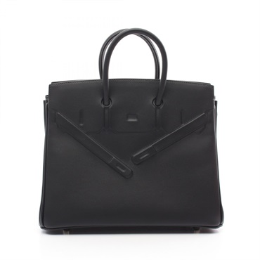 HERMES Shadow Birkin 25 Hand bag W Swift leather Black SHW